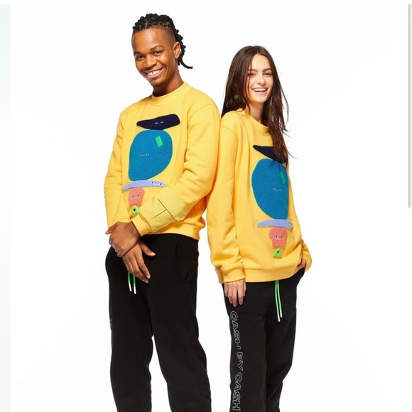 Cash By Cash App Unisex Yellow Stacks Sweatshirt Size XS - Picture 8 of 12